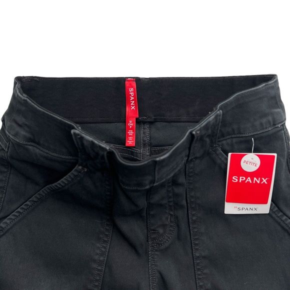 Spanx Stretch Twill Ankle Cargo Pant‎ Womens Size Petite Small Washed Black - Picture 6 of 11